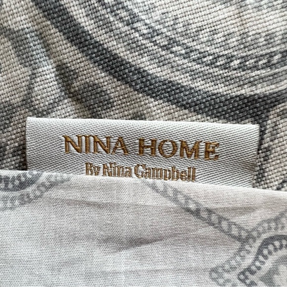 Nina Home Grey Paisley 100% Cotton Pillow Case Sham STANDARD Damask Floral Boho - Picture 4 of 12